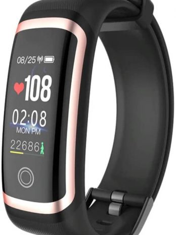 Фитнес-браслет Lerbyee M4 ( Wearpai M4 ) | IP67 | Тонометр | Черный с золотистой рамкой