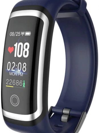 Фитнес-браслет Lerbyee M4 ( Wearpai M4 ) | IP67 | Тонометр | Синий с серебристой рамкой