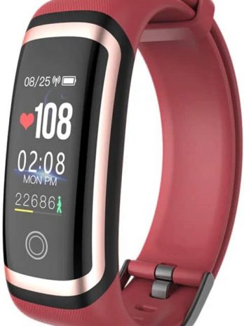 Фитнес-браслет Lerbyee M4 ( Wearpai M4 ) | IP67 | Тонометр | Красный с золотистой рамкой